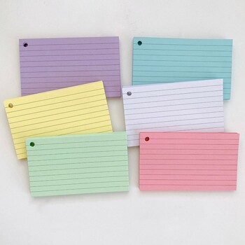 50Pcs Binder Horizontal Line Σημειωματάριο Βιβλίο Loose-Leaf Index Cards Flash Cards Small Revision for Study Notepad Office