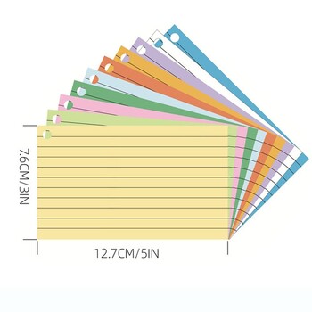 50Pcs Binder Horizontal Line Σημειωματάριο Βιβλίο Loose-Leaf Index Cards Flash Cards Small Revision for Study Notepad Office