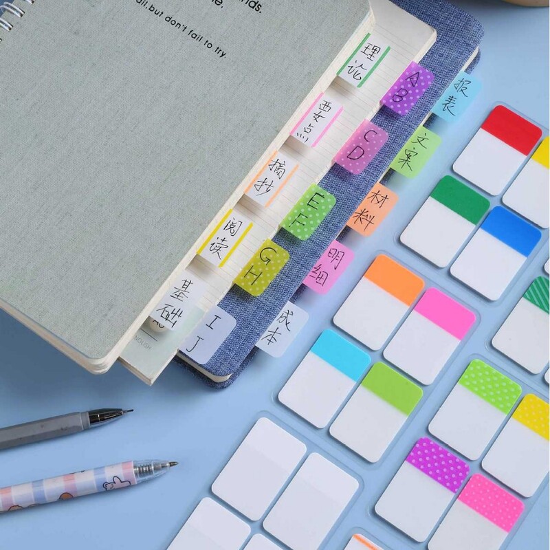 80 de coli Index Note adezive Bloc-note Semne de carte de N ori Etichetă puternică lipicioasă Scoală Birou Studenți Papetarie Cărți Lectură