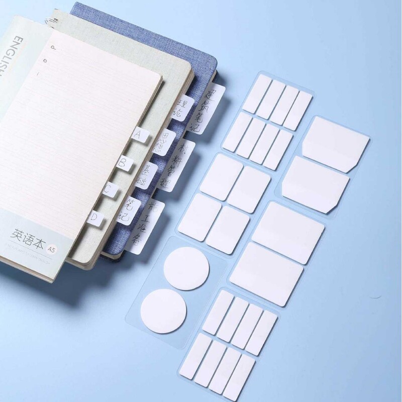 40/80/160 страници Матирани обикновени чисто бели индексни стикери Прозрачни етикетни стикери Направи си сам лепкави бележки Офис ученически пособия