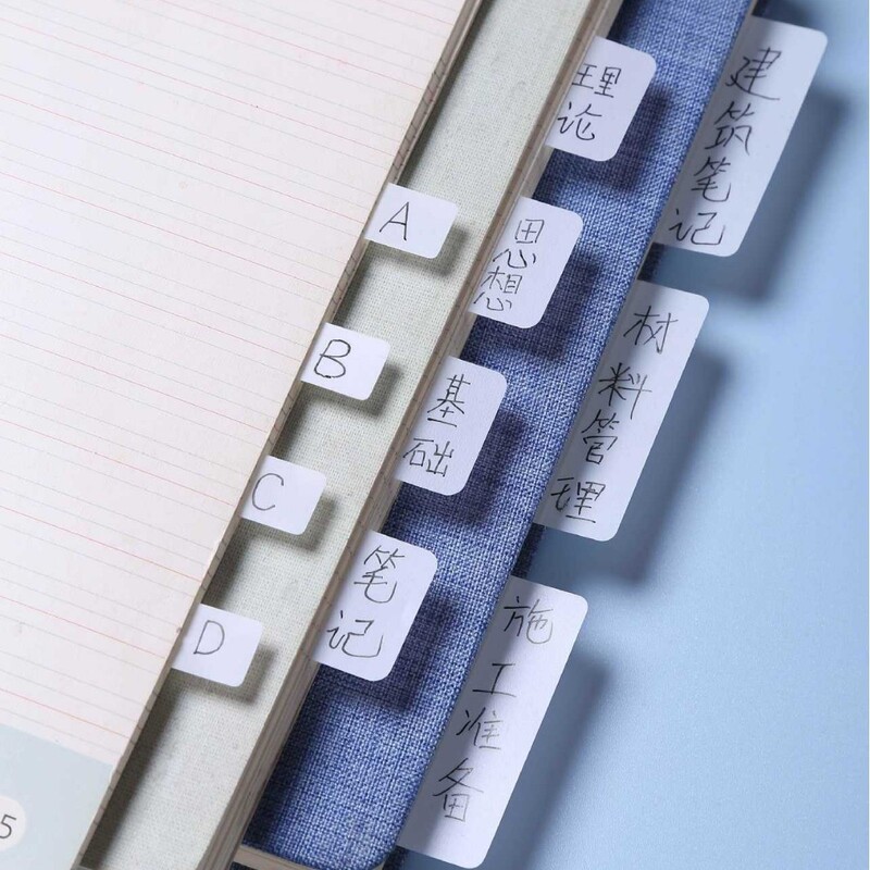 40/80/160 страници Матирани обикновени чисто бели индексни стикери Прозрачни етикетни стикери Направи си сам лепкави бележки Офис ученически пособия