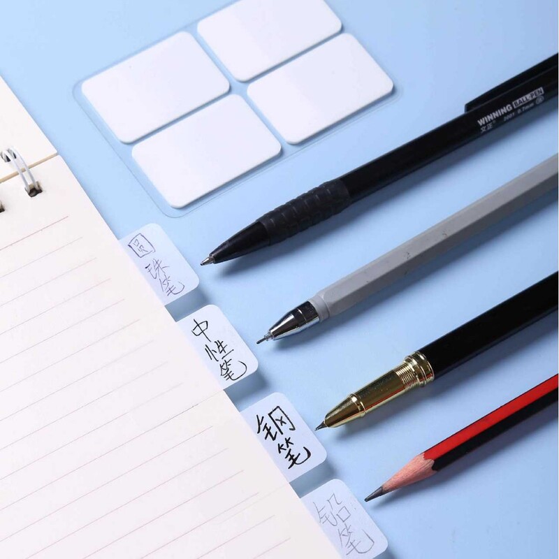 40/80/160 страници Матирани обикновени чисто бели индексни стикери Прозрачни етикетни стикери Направи си сам лепкави бележки Офис ученически пособия