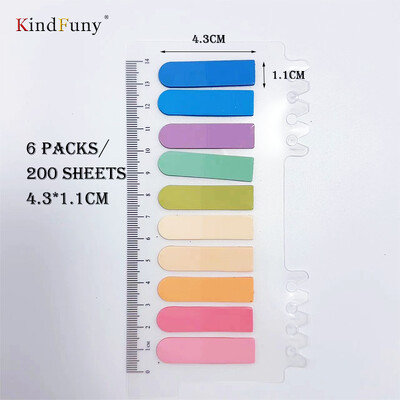 200 бр. Morandi Прозрачни канцеларски материали Флуоресцентни индексни раздели PET знамена със стрелки Лепяща бележка за страница Маркер Планер Публикувано