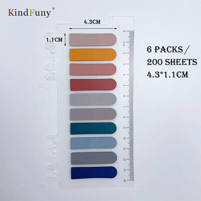200 бр. Morandi Прозрачни канцеларски материали Флуоресцентни индексни раздели PET знамена със стрелки Лепяща бележка за страница Маркер Планер Публикувано