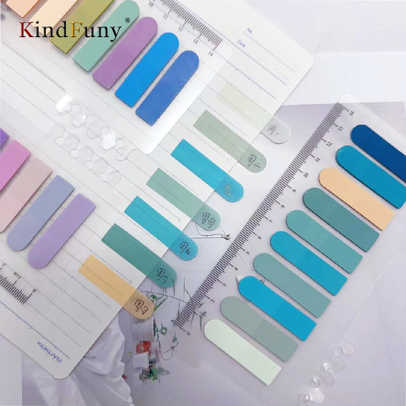 200 бр. Morandi Прозрачни канцеларски материали Флуоресцентни индексни раздели PET знамена със стрелки Лепяща бележка за страница Маркер Планер Публикувано