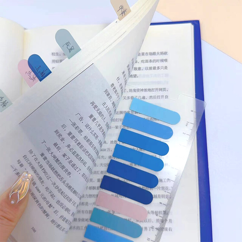 200 бр. Morandi Прозрачни канцеларски материали Флуоресцентни индексни раздели PET знамена със стрелки Лепяща бележка за страница Маркер Планер Публикувано