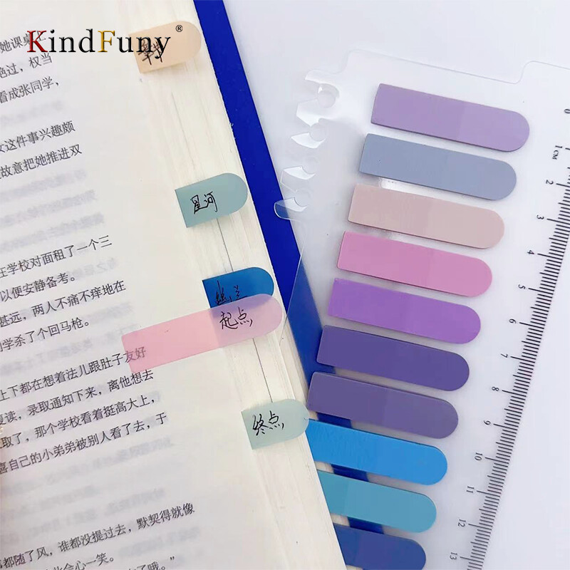 200 бр. Morandi Прозрачни канцеларски материали Флуоресцентни индексни раздели PET знамена със стрелки Лепяща бележка за страница Маркер Планер Публикувано