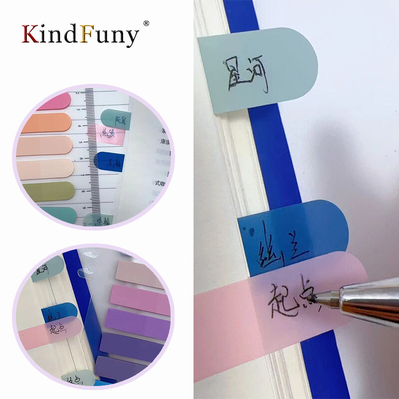 200 бр. Morandi Прозрачни канцеларски материали Флуоресцентни индексни раздели PET знамена със стрелки Лепяща бележка за страница Маркер Планер Публикувано