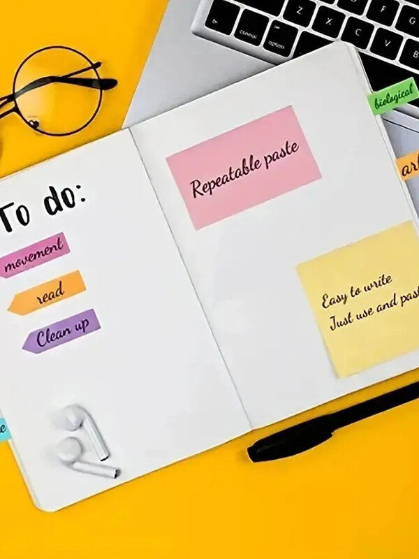 1 set de autocolante colorate pentru organizare Set de autocolante multicolore cutie de ambalaj din piele Calendar 2024 si altele