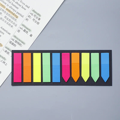 200 de coli Note lipicioase transparente Semn de carte auto-adeziv Adnotare Carte de citire Filă clară Kawaii Papetarie drăguță Scoala