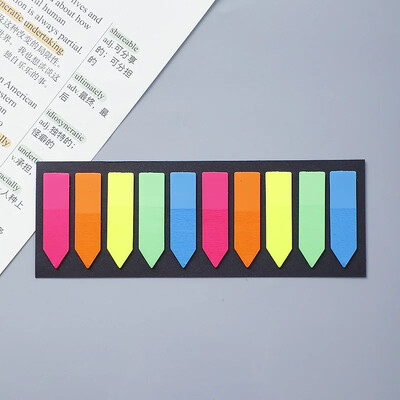 200 de coli Note lipicioase transparente Semn de carte auto-adeziv Adnotare Carte de citire Filă clară Kawaii Papetarie drăguță Scoala