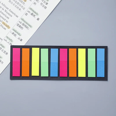 200 de coli Note lipicioase transparente Semn de carte auto-adeziv Adnotare Carte de citire Filă clară Kawaii Papetarie drăguță Scoala