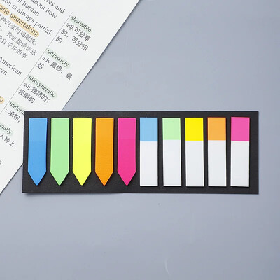 200 de coli Note lipicioase transparente Semn de carte auto-adeziv Adnotare Carte de citire Filă clară Kawaii Papetarie drăguță Scoala