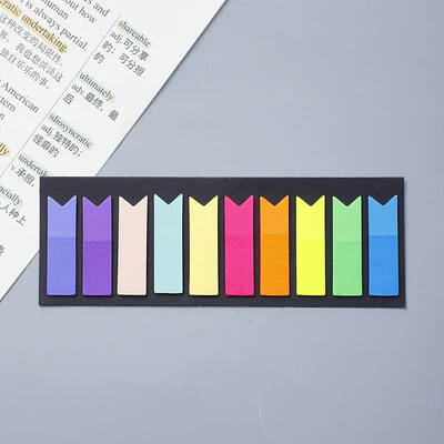 200 de coli Note lipicioase transparente Semn de carte auto-adeziv Adnotare Carte de citire Filă clară Kawaii Papetarie drăguță Scoala