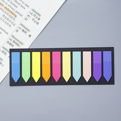 200 de coli Note lipicioase transparente Semn de carte auto-adeziv Adnotare Carte de citire Filă clară Kawaii Papetarie drăguță Scoala