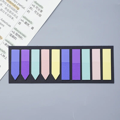 200 de coli Note lipicioase transparente Semn de carte auto-adeziv Adnotare Carte de citire Filă clară Kawaii Papetarie drăguță Scoala