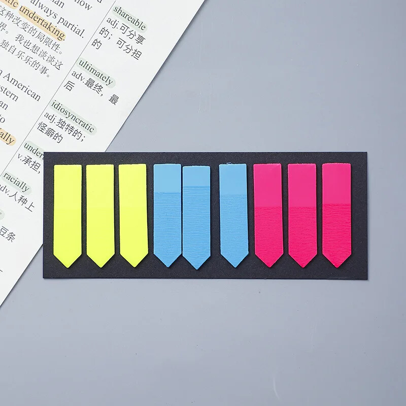 200 de coli Note lipicioase transparente Semn de carte auto-adeziv Adnotare Carte de citire Filă clară Kawaii Papetarie drăguță Scoala