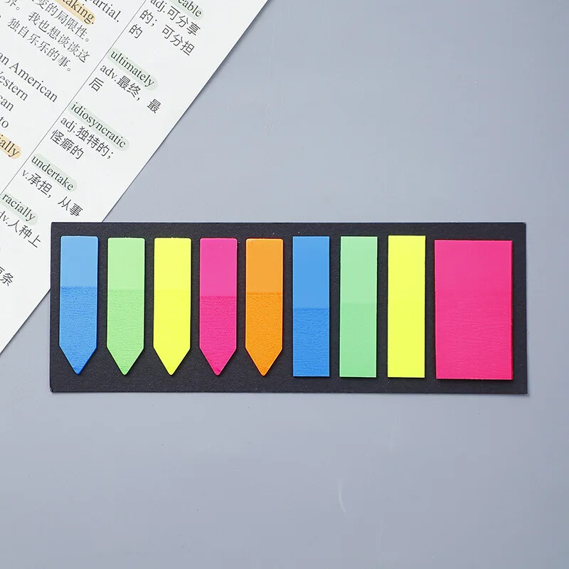 200 de coli Note lipicioase transparente Semn de carte auto-adeziv Adnotare Carte de citire Filă clară Kawaii Papetarie drăguță Scoala