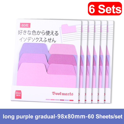 Note lipicioase cu gradient autoadeziv japonez Bloc de note Kawaii drăguț Bloc de note Post Index Papetarie Jurnal Papetarie Carte de birou Fila Marcaj