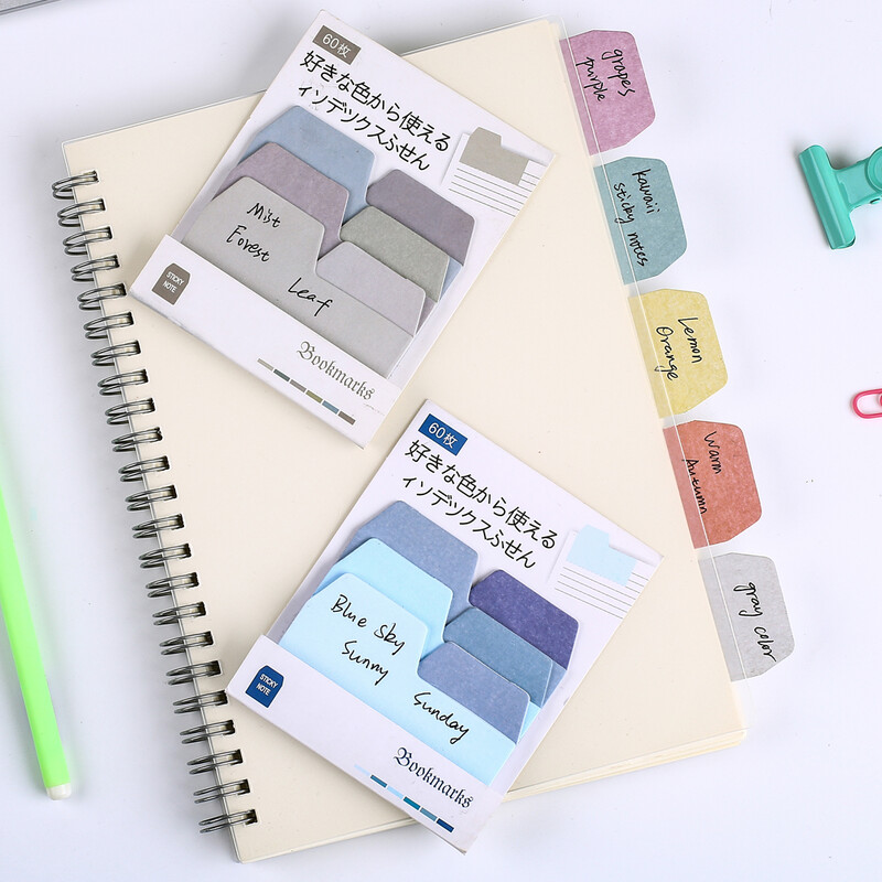 Note lipicioase cu gradient autoadeziv japonez Bloc de note Kawaii drăguț Bloc de note Post Index Papetarie Jurnal Papetarie Carte de birou Fila Marcaj