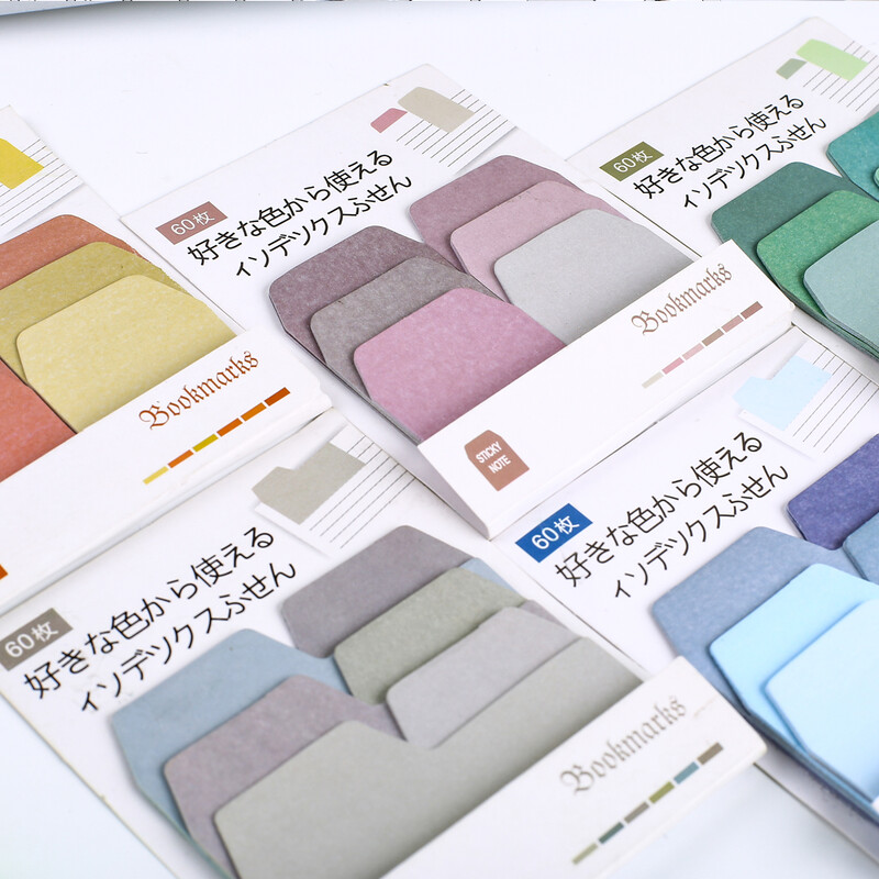 Note lipicioase cu gradient autoadeziv japonez Bloc de note Kawaii drăguț Bloc de note Post Index Papetarie Jurnal Papetarie Carte de birou Fila Marcaj