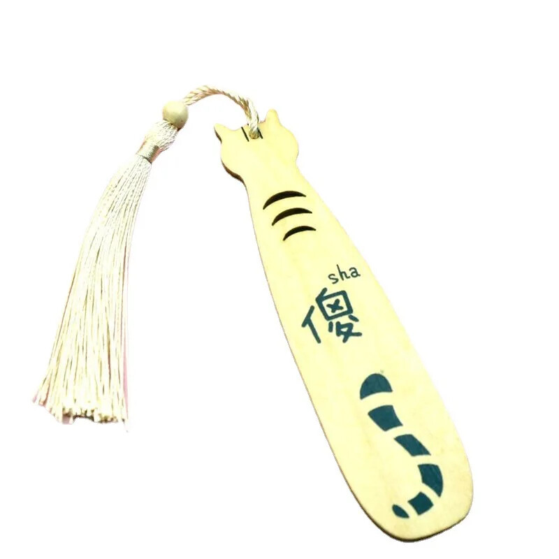 Animacinio filmo katės medinės žymės su kutais Kūrybinės žymės Vaikams, mokiniams, mokytojams, raštinės reikmenų skaitymo įrankiai