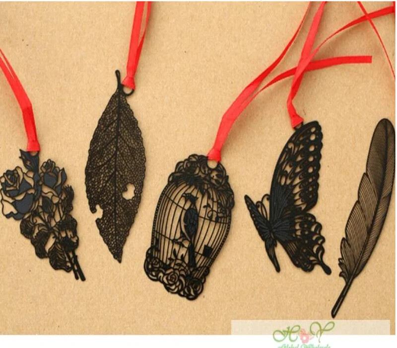 1 kom./lot Slatki metalni šuplji držač knjiga za oznake za držač knjiga s kukicama Promotivni dar školski pribor