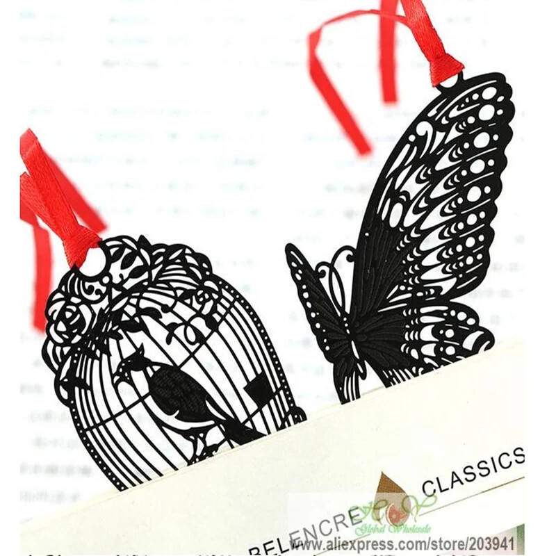 1 kom./lot Slatki metalni šuplji držač knjiga za oznake za držač knjiga s kukicama Promotivni dar školski pribor