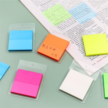 50 листа Creative Transparent PET Memo Pad Posted It Sticky Notes Planner Sticker Notepad Ученически пособия Студентски канцеларски материали