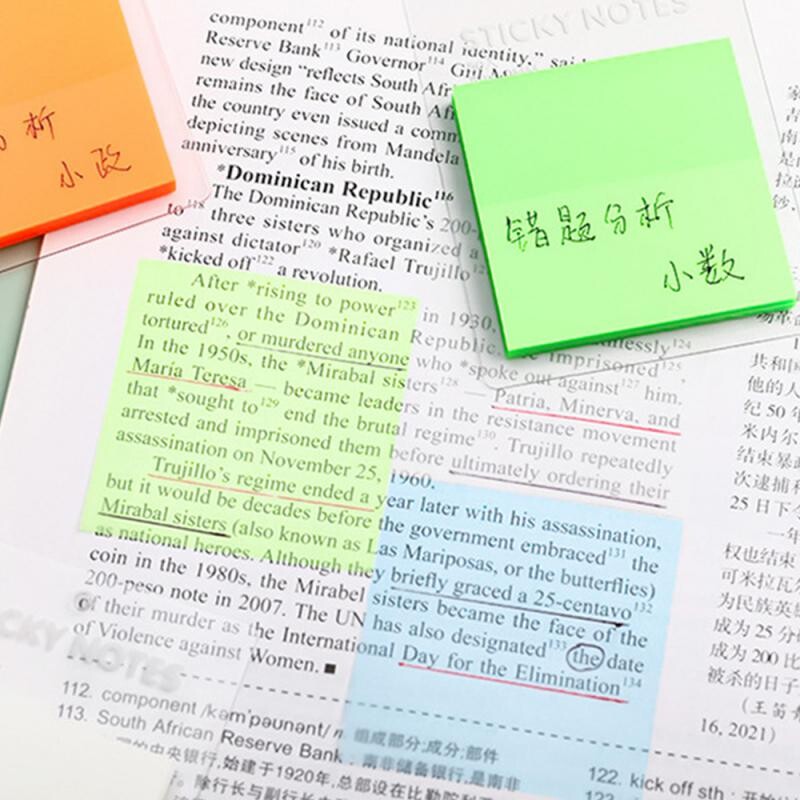50 lehte Loominguline läbipaistev PET-memoleht Postitatud Märkmete plaanija Kleebis Märkmik Koolitarbed Õpilaste Kirjatarbed