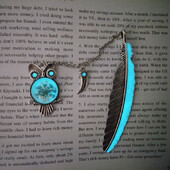 Semne de carte drăguțe, luminoase, cu pene metalice, carte cu bufnițe, marcaj de paginare din metal, articole de papetărie, cadou pentru studenți, rechizite de birou pentru școală