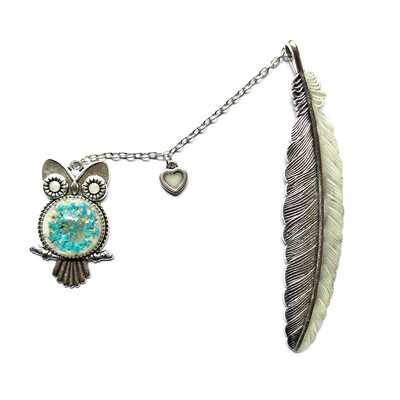 Semne de carte drăguțe, luminoase, cu pene metalice, carte cu bufnițe, marcaj de paginare din metal, articole de papetărie, cadou pentru studenți, rechizite de birou pentru școală