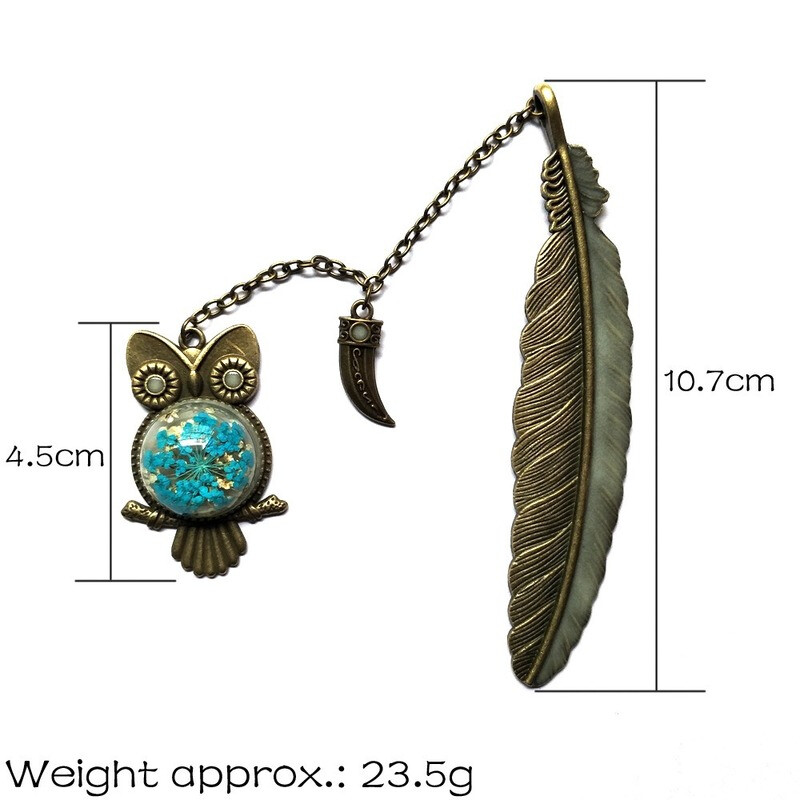 Semne de carte drăguțe, luminoase, cu pene metalice, carte cu bufnițe, marcaj de paginare din metal, articole de papetărie, cadou pentru studenți, rechizite de birou pentru școală