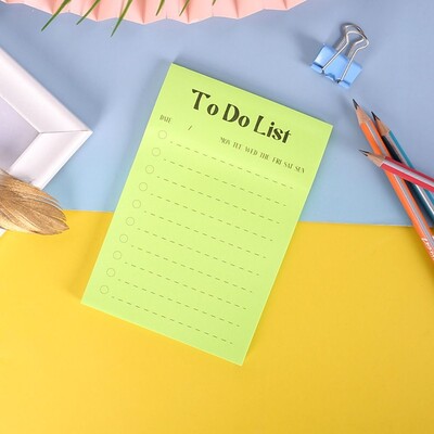 Планер Учене Планиране Седмичен дневен плановик Списък със задачи Sticky Pad График Бележник График Memo Pad Контролен списък Бележник