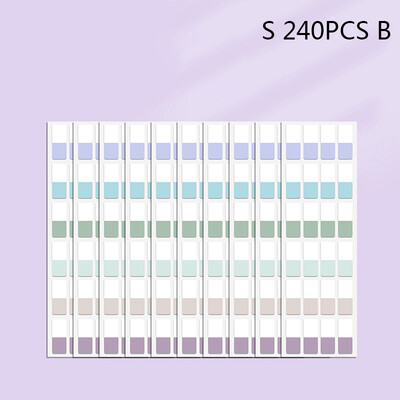 240 бр. Многоцветни лепкави записваеми подвижни индексни раздели Маркери Отметки Бележки