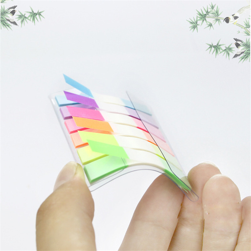 100 lehte Läbipaistev kleepmärkmed Memoleht Isekleepuv Järjehoidja Memokleebis Kool Kontoritarbed Markerpaber