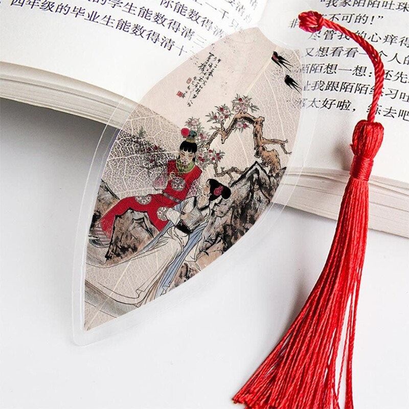 Hiina arhailine maastikumaal Järjehoidja Loominguline plastist leheveen Järjehoidja Kingitus sõpradele õpilastele Koolitarbed