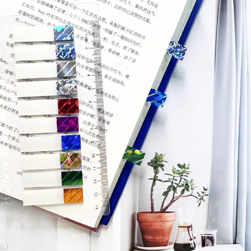 KindFuny 160/200 listova prozirne ljepljive bilješke, samoljepljivi markeri za knjige, bilješke za čitanje knjiga, prozirni jezičci, pisac