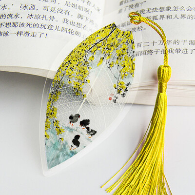 Lehesooned Järjehoidjad Maalimine Lilled Linnud Kalad Päris esteetiline Lehesoon Järjehoidja Kingitus sõpradele Õpilastele Koolitarbed