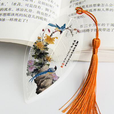 Lehesooned Järjehoidjad Maalimine Lilled Linnud Kalad Päris esteetiline Lehesoon Järjehoidja Kingitus sõpradele Õpilastele Koolitarbed