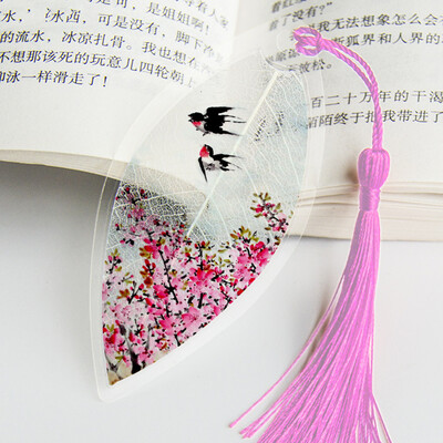 Lehesooned Järjehoidjad Maalimine Lilled Linnud Kalad Päris esteetiline Lehesoon Järjehoidja Kingitus sõpradele Õpilastele Koolitarbed