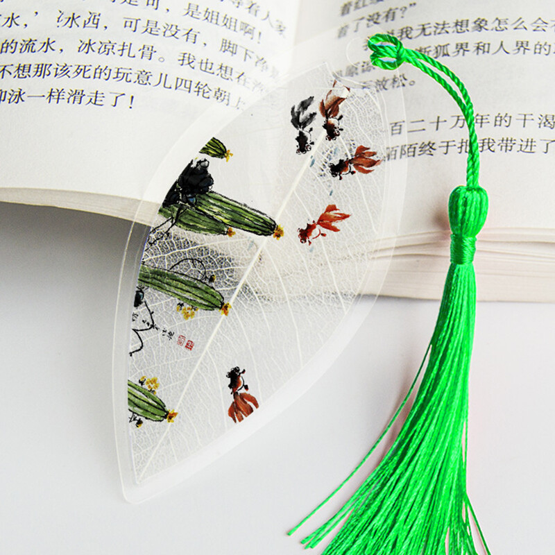 Lehesooned Järjehoidjad Maalimine Lilled Linnud Kalad Päris esteetiline Lehesoon Järjehoidja Kingitus sõpradele Õpilastele Koolitarbed