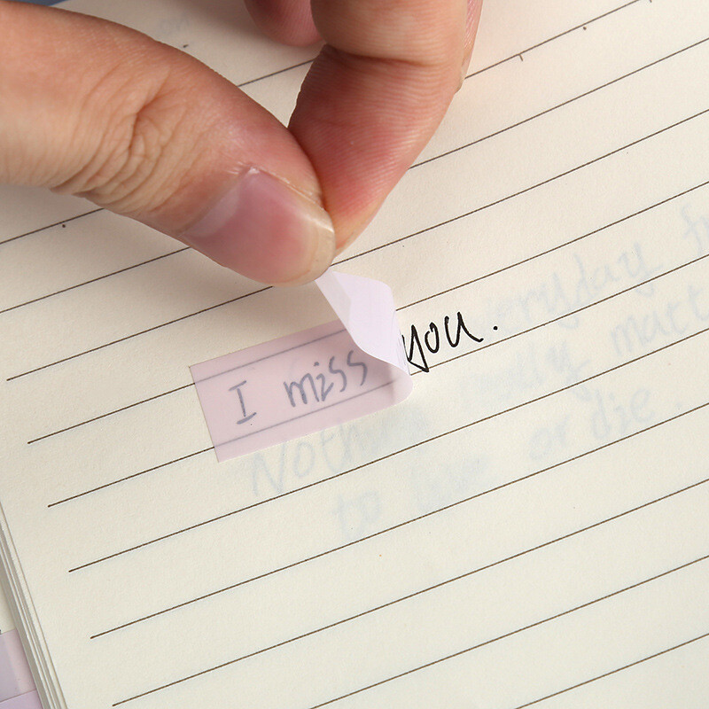 Стикери от 20 листа Прозрачни флуоресцентни указателни раздели Знамена Лепкава бележка Канцеларски материали Деца Училищни офис консумативи