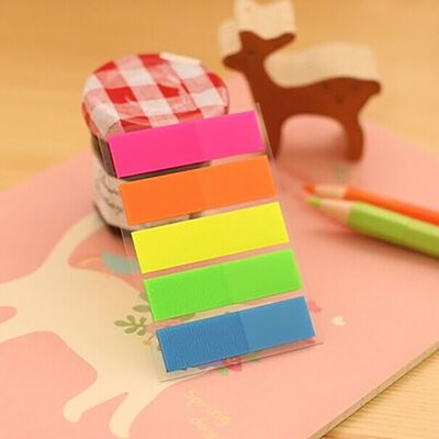 5 spalvų rodyklės skirtukai Dozatorius Planner Lipdukai Skirstuvas Biuro reikmenys Lipdukai 100 lapų / pakuotė Biuro, kultūros ir švietimo