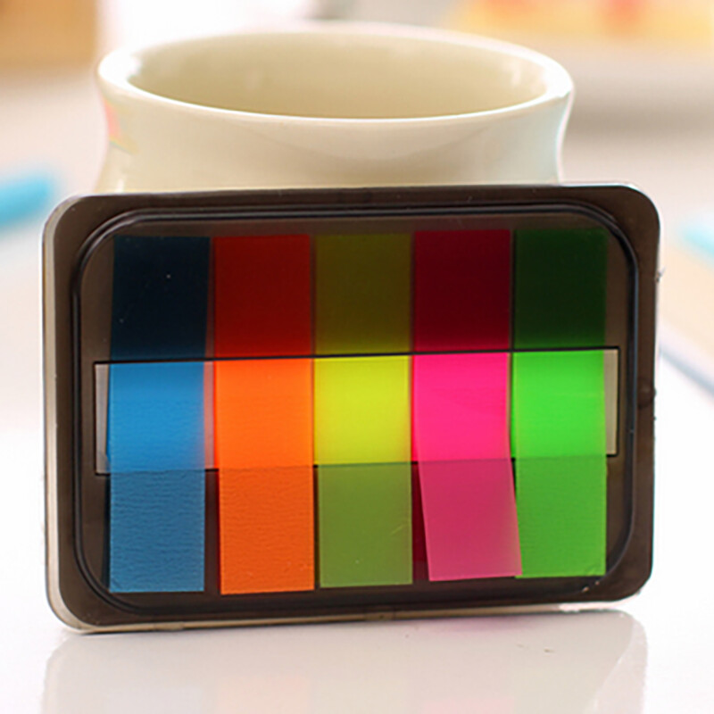 5 spalvų rodyklės skirtukai Dozatorius Planner Lipdukai Skirstuvas Biuro reikmenys Lipdukai 100 lapų / pakuotė Biuro, kultūros ir švietimo