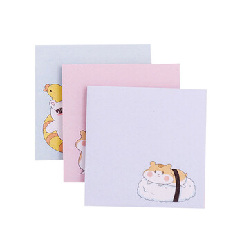 1 τεμ Lytwtw\'s Cute Kawaii Hamster Bear Sticky Notes Pad σημειωματάριο Σελιδοδείκτης χαρτικά γραφείου Σχολική προμήθεια αυτοκόλλητο