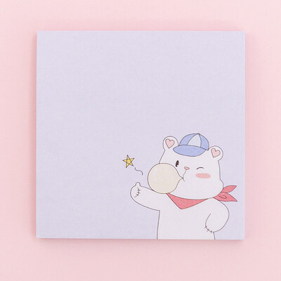 1 kom. Lytwtw's Cute Kawaii Hamster Bear Ljepljive bilješke Memo Pad Oznaka Uredski pribor Školski pribor Planer Naljepnica