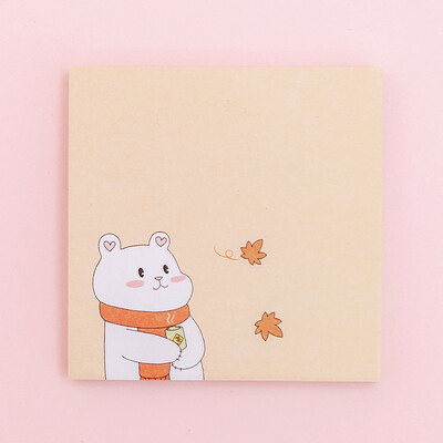 1 kom. Lytwtw's Cute Kawaii Hamster Bear Ljepljive bilješke Memo Pad Oznaka Uredski pribor Školski pribor Planer Naljepnica