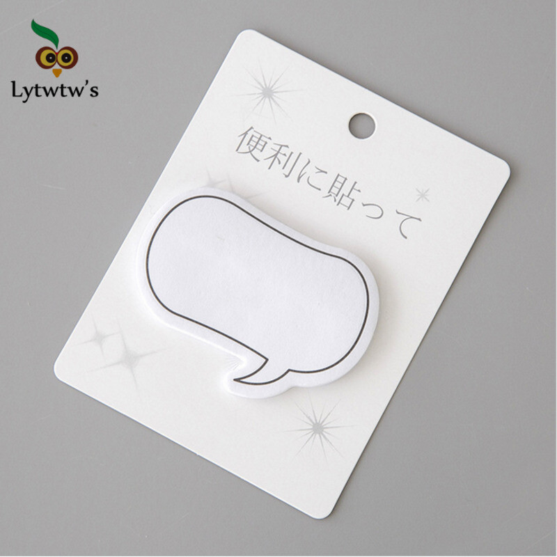 1 бр. Lytwtw's Cute Kawaii Dialog Sticky Notes Creative Notepad Memo Pads Офис Училищни пособия Канцеларски стикери Лепило