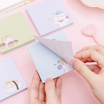 White Bear Memo Pad Hamster Sticky Note Stickers Decal Scrapbooking DIY Σημειωματάριο Kawaii Ημερολόγιο Γραφικά Σχολικά προμήθειες